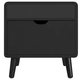 Nebula Black Square Smart End Table