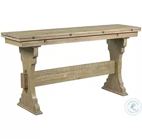 Hidden Treasures Brown Trestle Flip Top Table