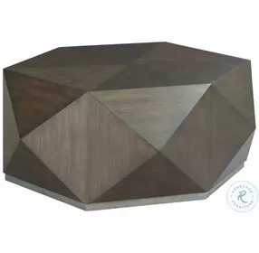 Hidden Treasures Brown Hex Cocktail Table