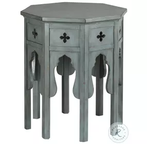 Hidden Treasures Gray Hex End Table