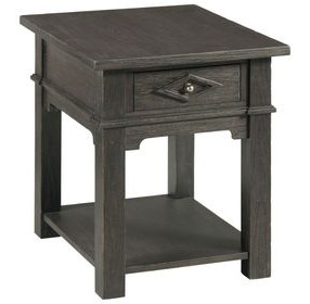 Lillith Dark Stain Rectangular End Table