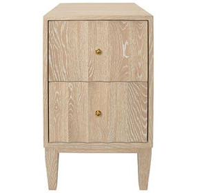 Hammond Cerused Oak Rectangular 2 Drawer Side Table