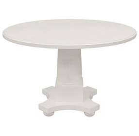 Hampton White 48" Round Dining Table