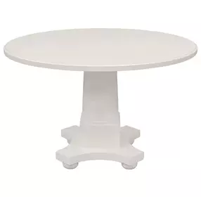 Hampton White 48" Round Dining Table