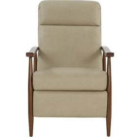 Hampton Shoreham Cream Leather Push Thru The Arms Recliner