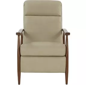 Hampton Shoreham Cream Leather Push Thru The Arms Recliner