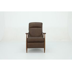Hampton Oasis Walnut Leather Push Thru The Arms Recliner
