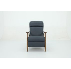 Hampton Santa Fe Ocean Leather Push Thru The Arms Recliner