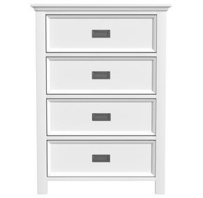 Brooklyn White 4 Drawer Chest