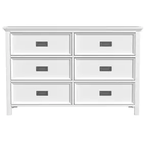 Brooklyn White 6 Drawer Dresser