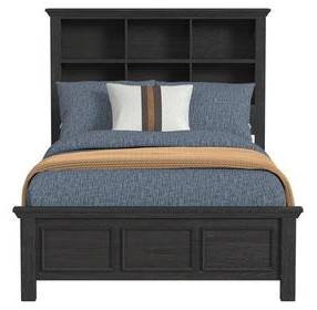 Brooklyn Charcoal Full Bookcase Storage Bed