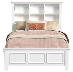 Brooklyn White Full Bookcase Storage Bed