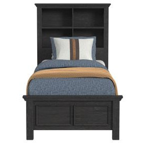 Brooklyn Charcoal Twin Bookcase Storage Bed