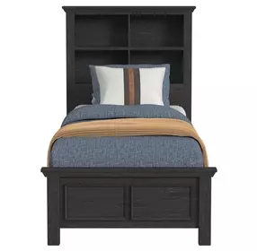 Brooklyn Charcoal Twin Bookcase Storage Bed