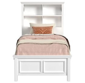 Brooklyn White Twin Bookcase Storage Bed