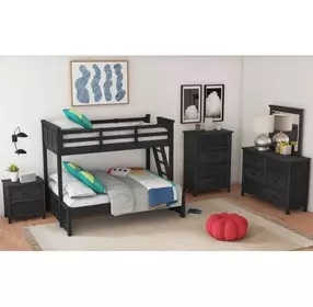 Brooklyn Charcoal Bunk Bedroom Set with Ladder