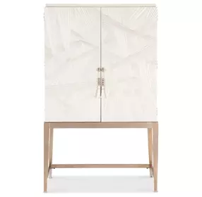 Melange Cream and Champagne Dream Weaver 2 Door Bar Cabinet with LED