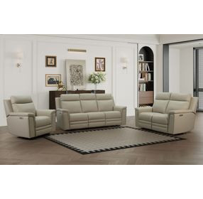 Harper Berlin Taupe Leather Power Reclining Living Room Set