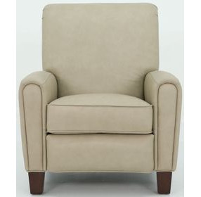 Harrington Cashmere Stone Leather Push Thru The Arms Recliner