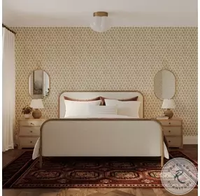 Hatia Natural Beige Basketweave Panel Bedroom Set