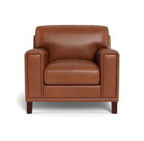 Halwyn Nutmeg Leather Upholstered Accent Chair