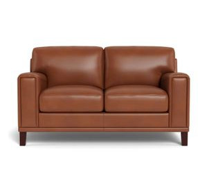 Halwyn Nutmeg Leather 65" Loveseat