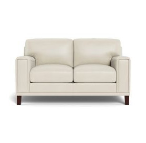 Halwyn Vanilla Leather 65" Loveseat