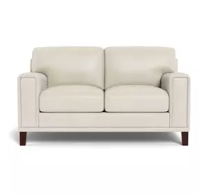 Halwyn Vanilla Leather 65" Loveseat