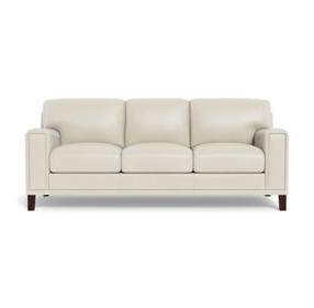 Halwyn Vanilla Leather 89" Sofa