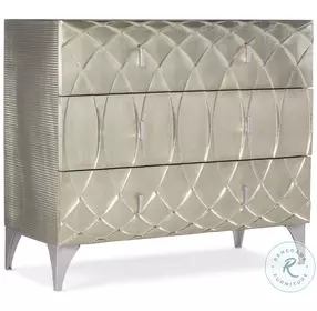 Isadora German Silver Foil Three Drawer Chest