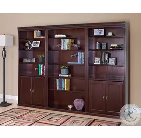 Huntington Club Vibrant Cherry 3 Piece Bookcase