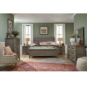 Claremont Smokey Taupe Upholstered Panel Bedroom Set
