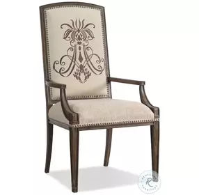 Rhapsody Rustic Walnut Insignia Arm Chair Set Of 2