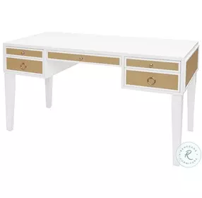 Heidi White Matte Lacquer Desk