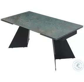 Helen Matte Green Extendable Dining Table