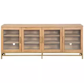 Lindon Belgian Wheat and Burnished Brass 70" TV Stand