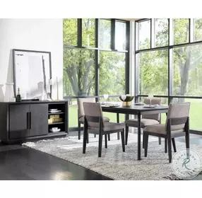 Avery Black Rectangle Dining Room Set