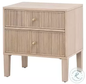 Highland Natural Oak 2 Drawer Nightstand