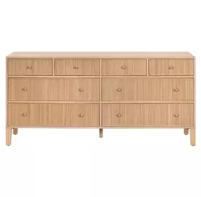 Highland Natural Oak 8 Drawer Double Dresser