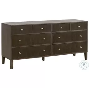 Highland Dutch Brown Oak 8 Drawer Dresser