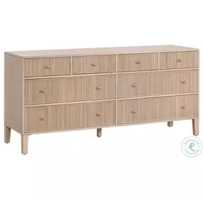 Highland Natural Oak 8 Drawer Double Dresser