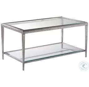 Jinx Glass And Nickel Rectangle Cocktail Table