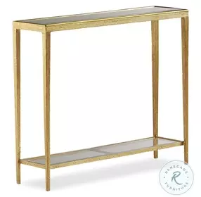 Jinx Glass And Brass Small ConsoleTable