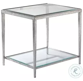 Jinx Glass And Nickel Rectangular Side Table