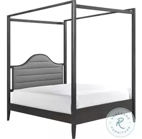 HM1738 Wire Brush Brown Queen Canopy Bed