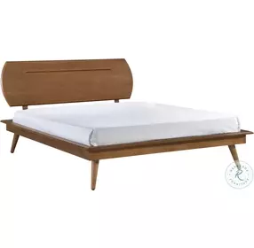 HM2197 Wire Brush Brown Queen Platform Bed