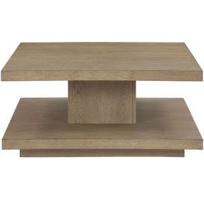 Canyon Sand Square Cocktail Table with Casters