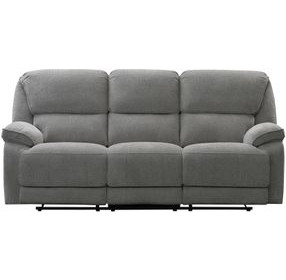 Hooper Alma Gray 85" Manual Reclining Sofa