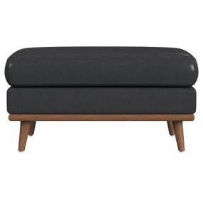 Fable Navy Upholstered Rectangular Ottoman
