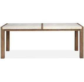 Foxrun Hollow Sierra Brown and White 80" Rectangular Dining Table